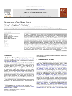 Biogeography of the Monte Desert