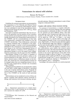 Nomenclature for mineral solid solutions Enxnsr H. Nrcxnr.* c B A