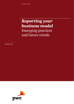 Reporting your business model: Emerging practices and future trends