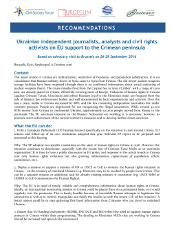 PDF Recommendations on EU support to the Crimean peninsula