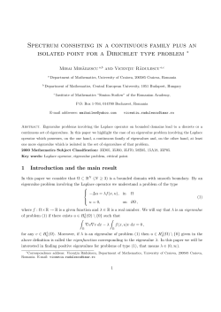 Spectrum consisting in a continuous family plus an isolated point for