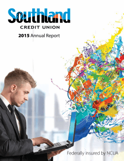 2015 - Annual Report - Southland Credit Union