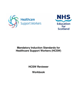 HCSW Reviewer Workbook - Healthcare Support Worker Toolkit