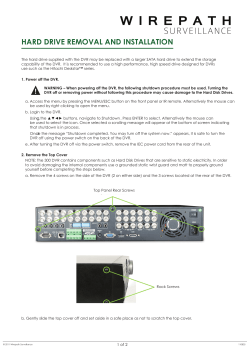 HARD DRIVE REMOVAL AND INSTALLATION