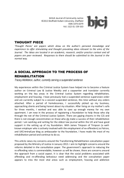 A social approach to the process of rehabilitation