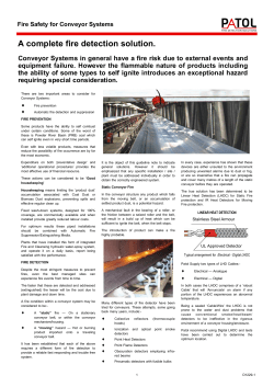 Fire Safety for Conveyor Systems - Fire Prevention