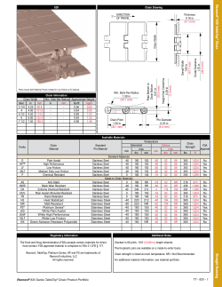 R exnord &reg; 820 TableTop &reg; Chain Straight R unning