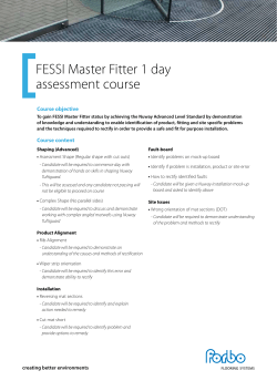 FESSI Master Fitter training