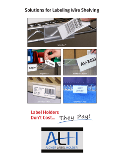 Label Holders for Wire Shelving