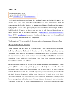 Flora - National Parks and Conservation Services