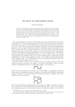 THE GROUP OF PARENTHESIZED BRAIDS The aim of this paper is