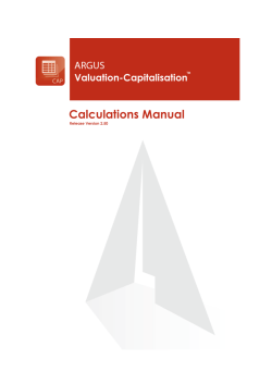 ARGUS Valuation-Capitalisation Calculations