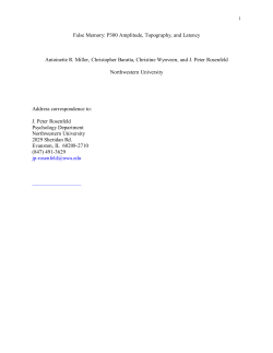 False Memory: P300 Amplitude, Topography, and Latency