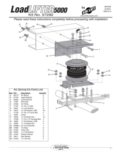 Instructions - Air Lift Company
