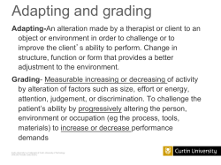 Adapting and grading