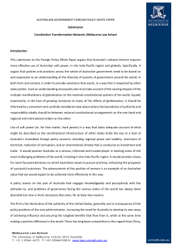AUSTRALIAN GOVERNMENT FOREIGN POLICY WHITE PAPER