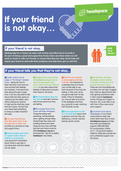 If your friend is not okay&hellip;