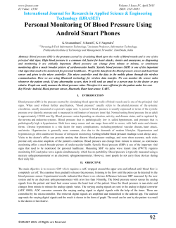 Personal Monitoring Of Blood Pressure Using Android