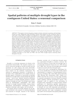 Spatial patterns of multiple drought types in the contiguous United
