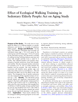Effect of Ecological Walking Training in Sedentary Elderly People
