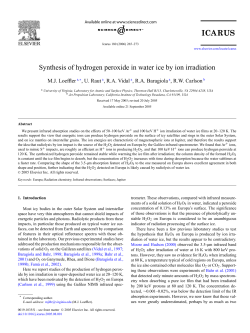 Synthesis of hydrogen peroxide in water ice by ion irradiation
