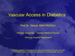 Vascular access in diabetics