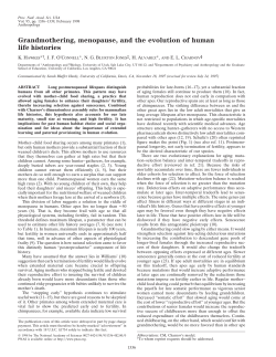 Grandmothering, menopause, and the evolution of human life histories