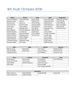 2006 Orchestra Lists  - West Australian Youth Orchestra
