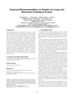 and short-term preference fusion - Department of Computer Science