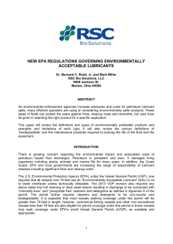 Environmentally Safe Oil