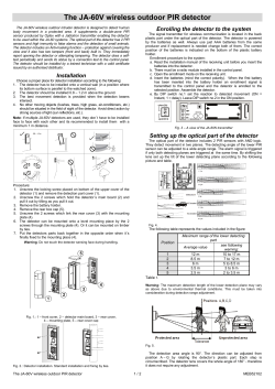 JA-60V - Wireless outdoor PIR detector