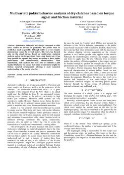Multivariate judder behavior analysis of dry clutches based on