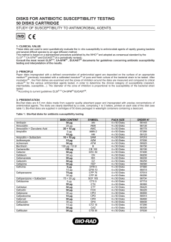disks for antibiotic susceptibility testing 50 disks cartridge - Bio-Rad