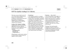 DOT Tire Quality Grading (U.S. Vehicles)