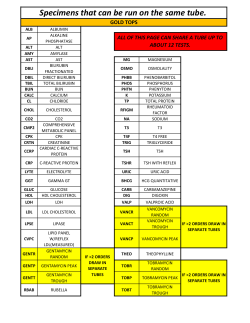 Phlebotomy Guidlines
