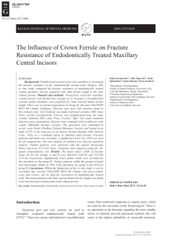 The Influence of Crown Ferrule on Fracture Resistance of