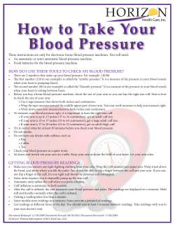 How to Take Your Blood Pressure