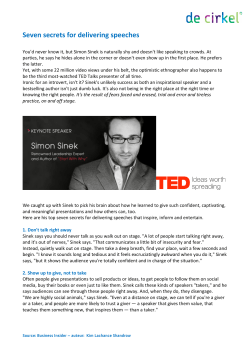 Seven secrets for delivering speeches