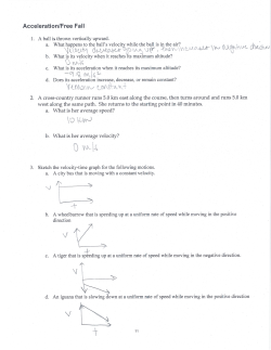 Acceleration/Free Fall