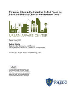 Shrinking Cities in the Industrial Belt: A Focus