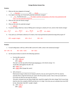 Energy Review Answer Key