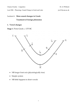 Sound Change in Greek
