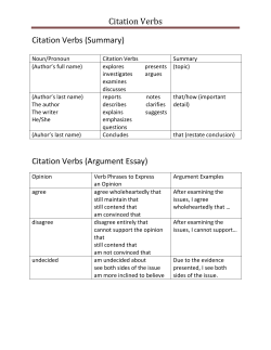 Citation Verbs