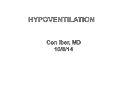 Hypoventilation