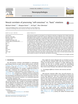 Neural correlates of processing &ldquo;self
