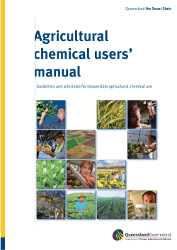 Agricultural Chemical Users` Manual