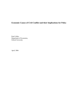 Economic Causes of Civil Conflict and their