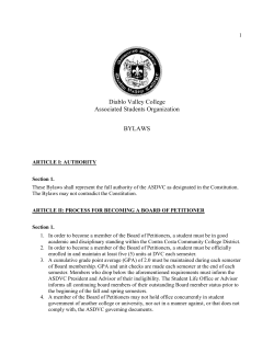 Diablo Valley College Associated Students Organization BYLAWS