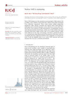 feature articles - IUCr Journals - International Union of Crystallography