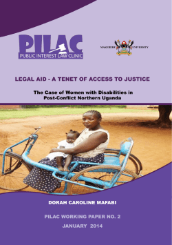 legal aid - a tenet of access to justice